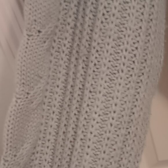 Light Blue Grandpa Style Knitted Button Up Cardigan Sweater Women - Picture 8 of 8